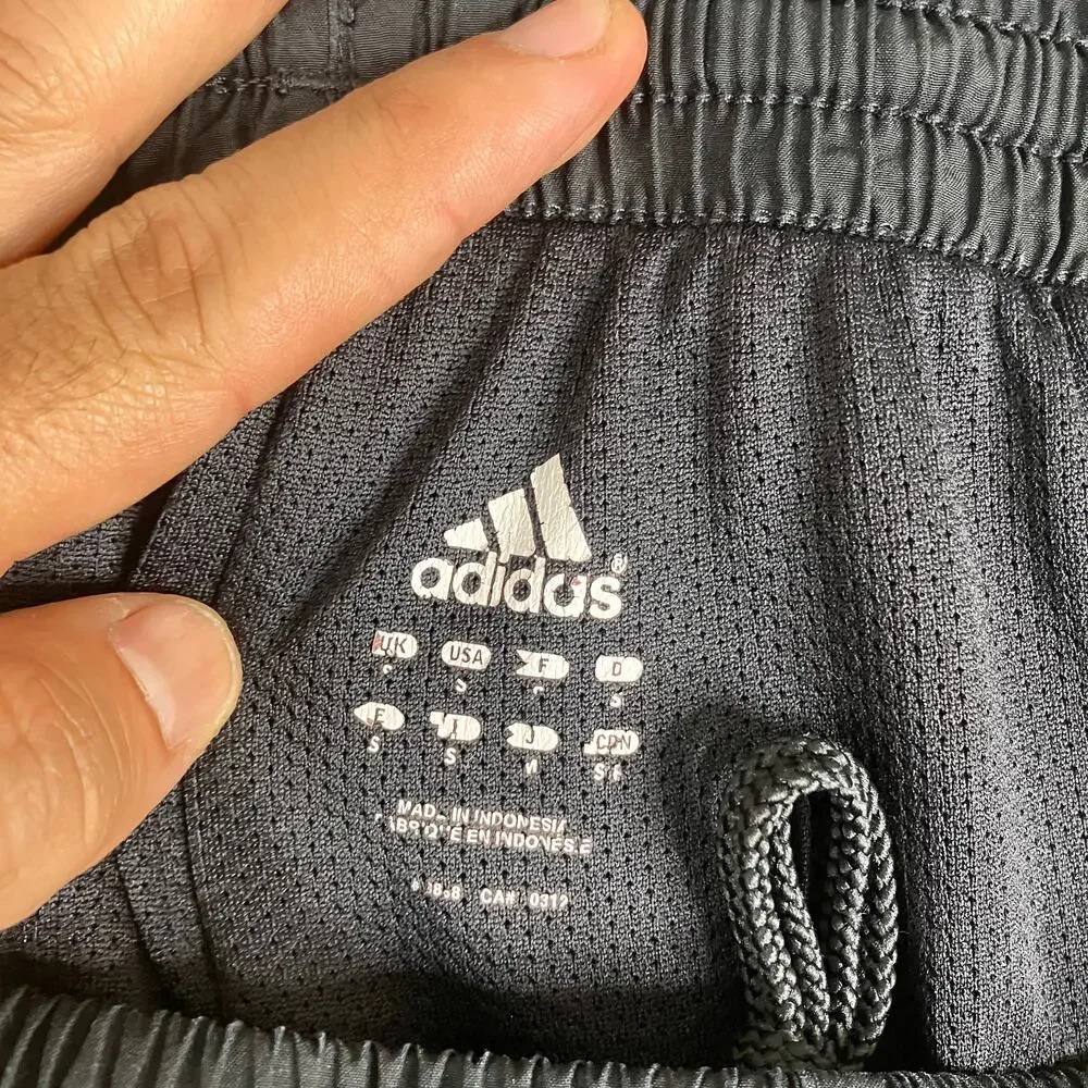 Adidas Track Pants Mens Size S‎ Black Athletic Zip Hem Lightweight Activewear